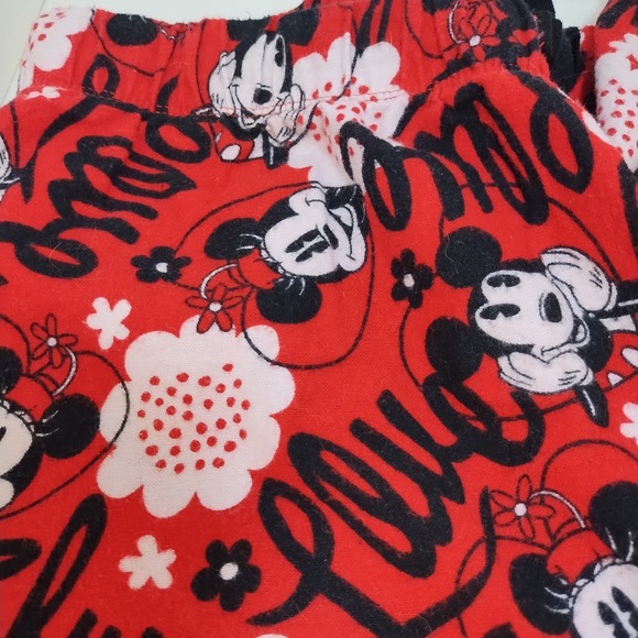Disney‎ Minnie Mouse Red Love Laugh Fun Pajama Pants Lounge Sleepwear Size XL - Picture 2 of 7
